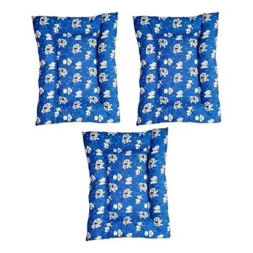 Kit 3 Colchões Caminha Cachorro Gato Pet 100% Lavável M Azul Foto 1