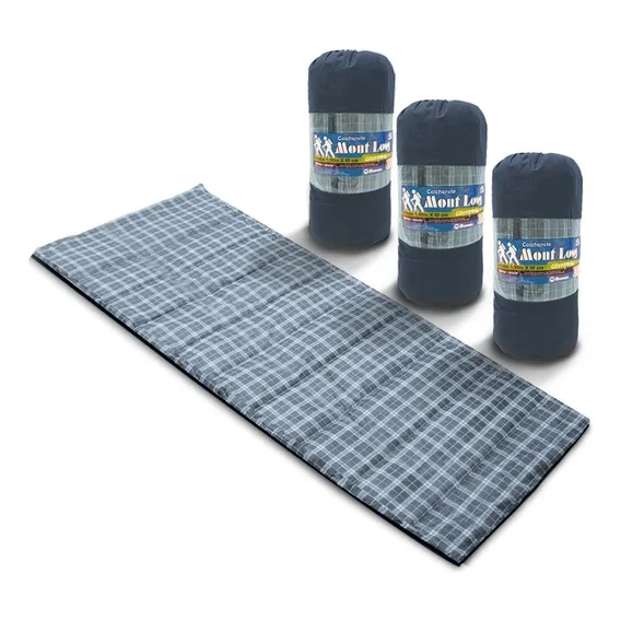 Kit 3 Colchonetes Solteiro 190x60cm Camping Com Bolsa BF Colchões Foto 1