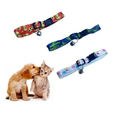 Kit 3 Coleiras Reguláveis Para Cão Gato Coloridas Com Guizo Foto  mini 1