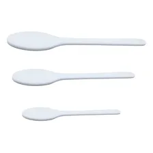Kit 3 Colheres Polietileno Maciça Confeitaria Culinaria Cabo Branco Sol´rac Foto mini 4