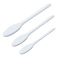 Kit 3 Colheres Polietileno Maciça Confeitaria Culinaria Cabo Branco Sol´rac Foto mini 2