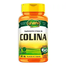 Kit 3 Colina Vitamina B8 Unilife 60 Cápsulas Foto mini 2