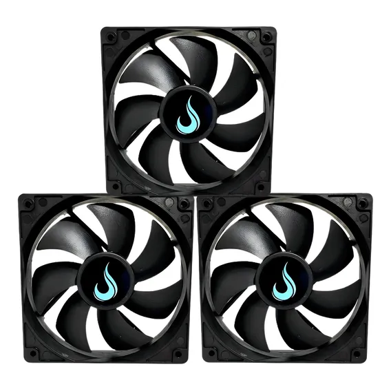Kit 3 Cooler Fan Risemode 120mm Preto 12v Risemode Molex Foto 1