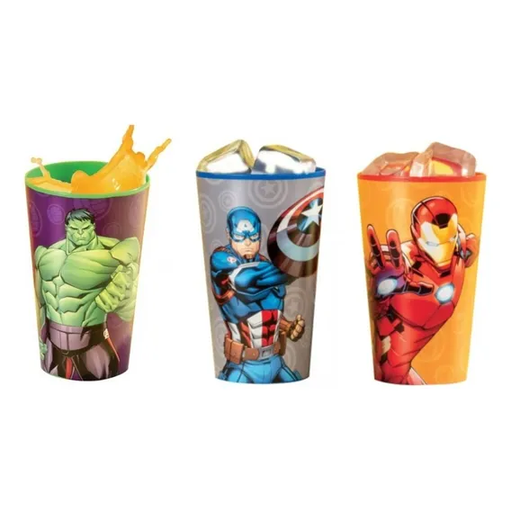 Kit 3 Copos Avengers 300 Foto 1