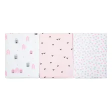 Kit 3 Cueiro BebĂȘ Flanelado Grande ComposĂȘ Estampado Foto mini 4