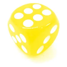 Kit 3 Dados Amarelo 6 Lados 14mm Orixás Umbanda Erês Foto mini 3