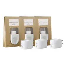 Kit 3 Difusor Aromatizador Elétrico Porcelana Via Aroma Cor Branco Foto  mini 1