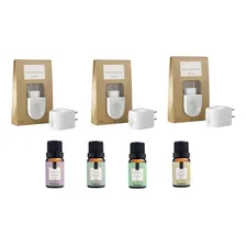 Kit 3 Difusor Elétrico Porcelana E 4 Essências Via Aroma Foto  mini 1