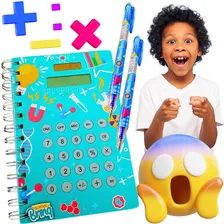 Kit 3 Em 1 Agenda Calculadora E Caneta Borracha Apaga Tinta Capa Padrão Foto  mini 1