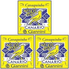 Kit 3 Encordoamento Giannini Para Cavaquinho Canário Aço Foto mini 1