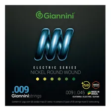 Kit 3 Encordoamento Guitarra Giannini Electric Geegstp09 Foto mini 2