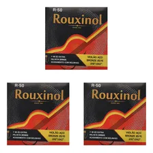 Kit 3 Encordoamento Rouxinol Violão R 50 010 Aço Bronze Foto mini 3