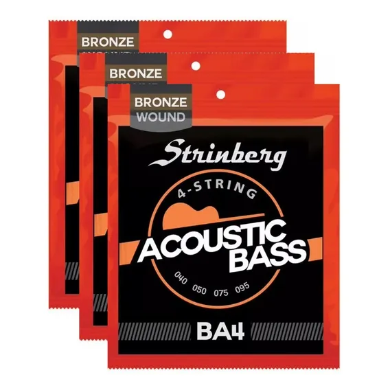 Kit 3 Encordoamento Strinberg Baixolão Baixo Acústico Ba4 Foto 1