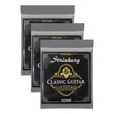 Kit 3 Encordoamento Strinberg Violão Nylon Normal Cs28nr Foto  mini 1