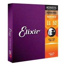Kit 3 Encordoamento Violão Aço 011 Elixir Phosphor Bronze Foto mini  2