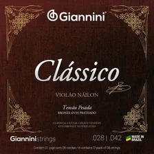 Kit 3 Encordoamento Violão Nylon Giannini Genwpa Clássico Foto mini 2