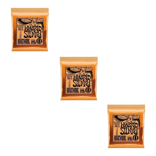 Kit 3 Encordoamentos Guitarra 009 Hybrid Slinky Ernie Ball Foto 1