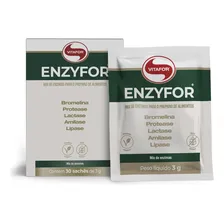 Kit 3 Enzyfor Vitafor 30 Sachês Mix Enzimas Digestivas Foto mini 2