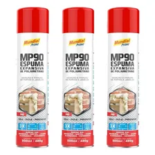 Kit 3 Espuma Expansiva Poliuretano 500ml/480g Mundial Prime Foto  mini 1