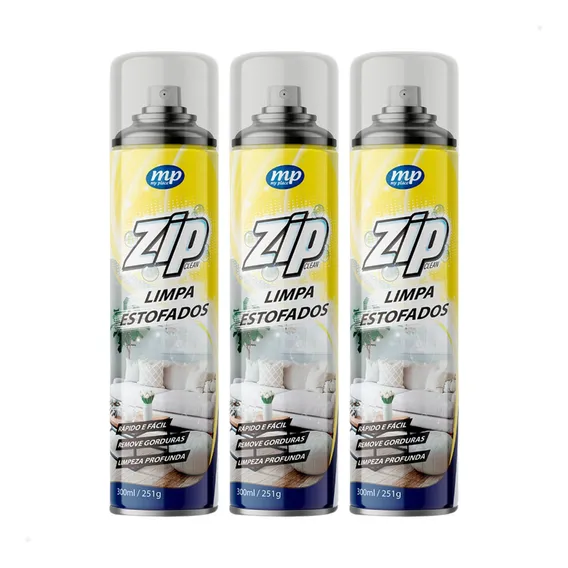 Kit 3 Espuma Limpa Estofados Zip 300ml / 251g Foto 1