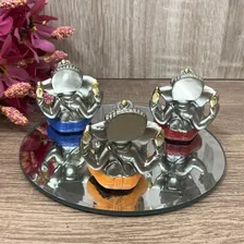 Kit 3 Estátuas Ganesha Deus Prosperidade Sabedoria + Bandeja Foto mini 4