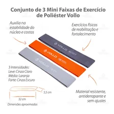 Kit 3 Faixas Mini Bands Poliéster 3 Intensidades Vollo Foto mini 3