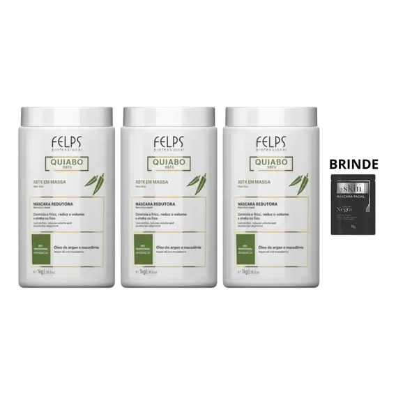 Kit 3 Felps Profissonal Btox Okra 1kg + Foto 1