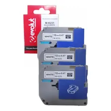 Kit 3 Fitas Rotuladora Brother Mk231 CompatÃvel Pt45 Pt-55 Foto mini 1