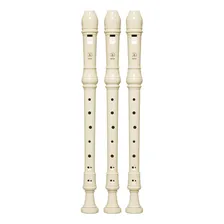 Kit 3 Flautas Doce Contralto Barroca Em F Yra-28biii Yamaha Cor Creme Foto mini 1
