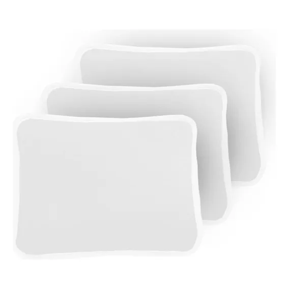 Kit 3 Fronha Lisa Para Travesseiro Bebê 30x40cm Branco Foto 1