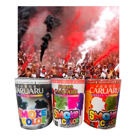 Kit 3 - Fumaça Lata Torcida Tricolor São Paulo Independente Foto 1