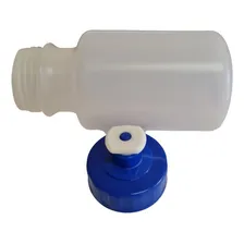Kit 3 Garrafinhas Squeeze Tampa Azul 300ml Plástico Foto  mini 1