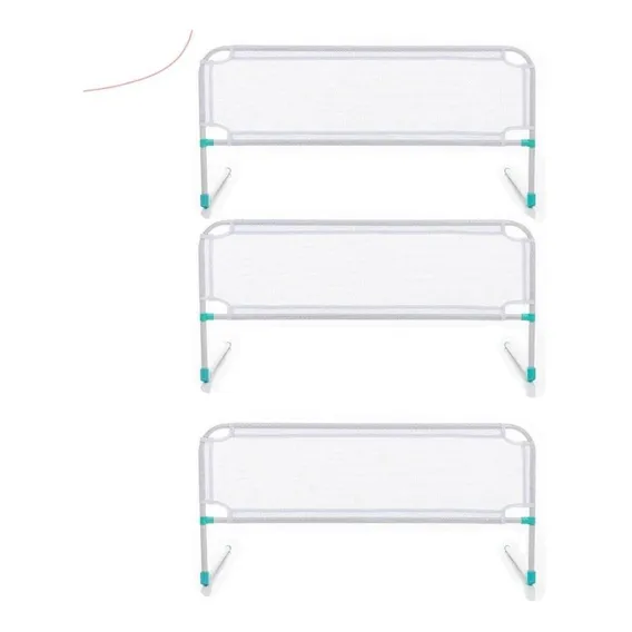 Kit 3 Grade Cama Proteção Segurança Para Idosos E Crianças Cor Branco Lisa Foto 1