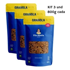 Kit 3 Granola Tradicional Castanha Pacotes 2,4kg Tia S么nia Foto mini 1