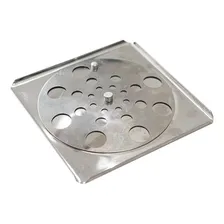 Kit 3 Grelha Ralo Inox Quadrado 10x10 Fecho Anti Odor Inseto Foto mini 3