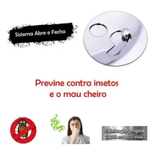 Kit 3 Grelha Ralo Inox Quadrado 10x10 Fecho Anti Odor Inseto Foto mini 4