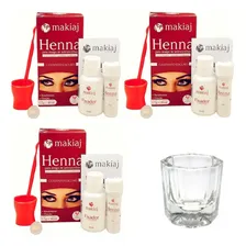 Kit 3 Hennas Sobrancelha Makiaj Efeito Natural + 1 Dappen Foto mini 2