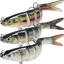 Kit 3 Isca Artificial Lambari Grande Tucunaré Dourado 14cm Foto  mini 1