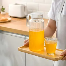 Kit 3 Jarra Vidro Tampa Alça Transparente Suco Bebidas 1l Foto mini 4
