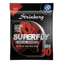 Kit 3 Jogos Cordas Encordoamento Strinberg Guitarra 10 Gs10 Foto mini 2