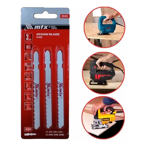 Kit 3 Laminas Serra Tico Tico 75x2,5mm Madeira Mtx 781419 Foto 1