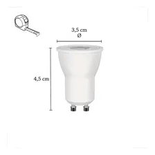 Kit 3 Lampada Led Mini Dicroica Mr11 Gu10 3w Branco Quente Foto mini 4