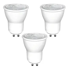 Kit 3 Lampada Led Mini Dicroica Mr11 Gu10 3w Branco Quente Foto  mini 1