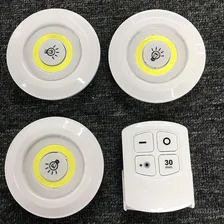 Kit 3 Lampada Luminaria Led Spot Sem Fio Controle Remoto Foto mini 2
