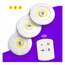Kit 3 Lampada Luminaria Led Spot Sem Fio Controle Remoto Foto mini 4