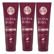 Kit 3 Leave In Haskell Creme De Pentear Quina Rosa 240gr Foto mini 1