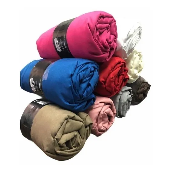 Kit 3 Lençol De Cama Queen Avulso Com Elástico Cores Desenho Do Tecido Liso Foto 1