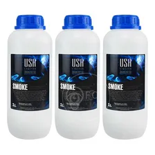 Kit 3 Líquido Máquina Fumaça Fog 1l Fluido Smoke Pro Usa Cor Água 127/220v Foto  mini 1