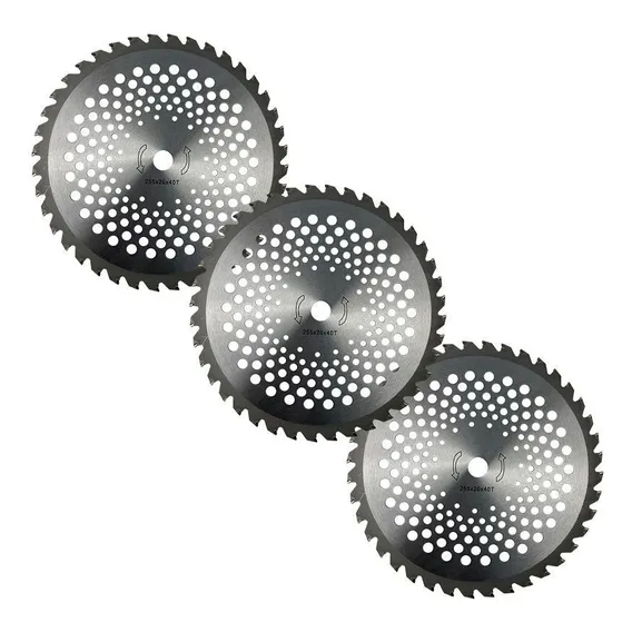 Kit 3 Lâmina Faca Circular 40 Dentes Roçadeira Furo 20mm Foto 1