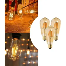 Kit 3 Lâmpada Led Decorativa St64 Vintage Filamento 4w 2200k Empório G Foto mini 1